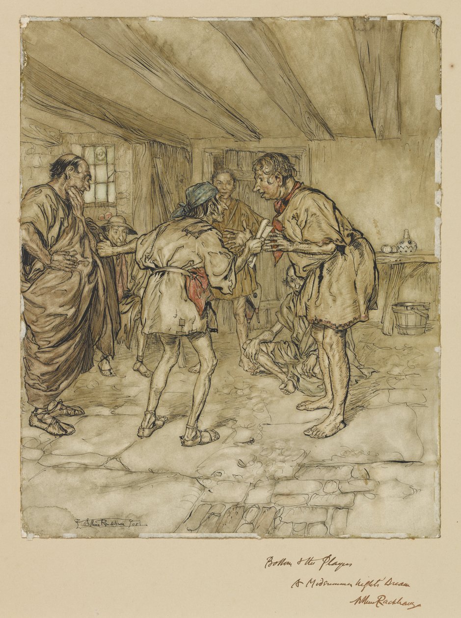 Bunn og skuespillerne: En midtsommernattsdrøm av Arthur Rackham