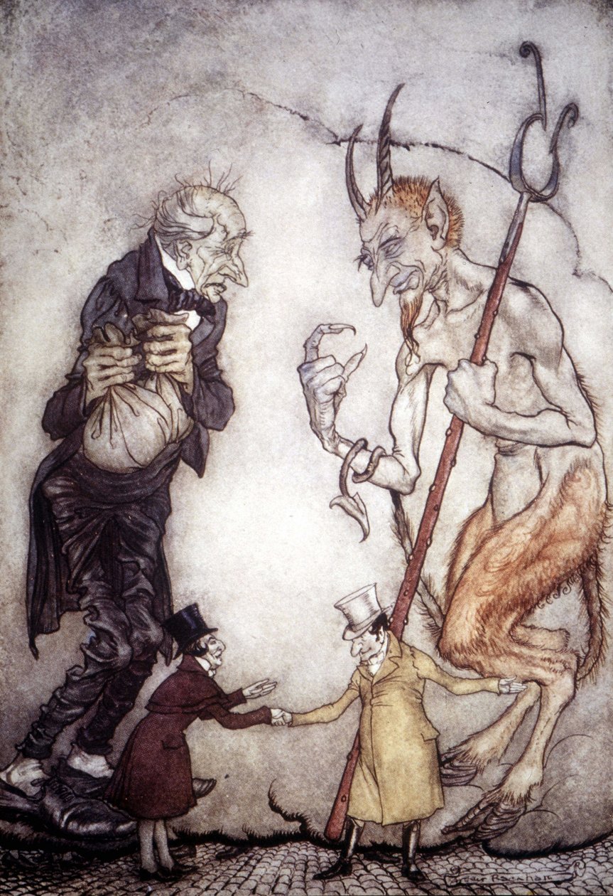 Christmas Tale av Charles Dickens (1812 - 1872), illustrasjon av Arthur Rackham (1867-1939) av Arthur Rackham