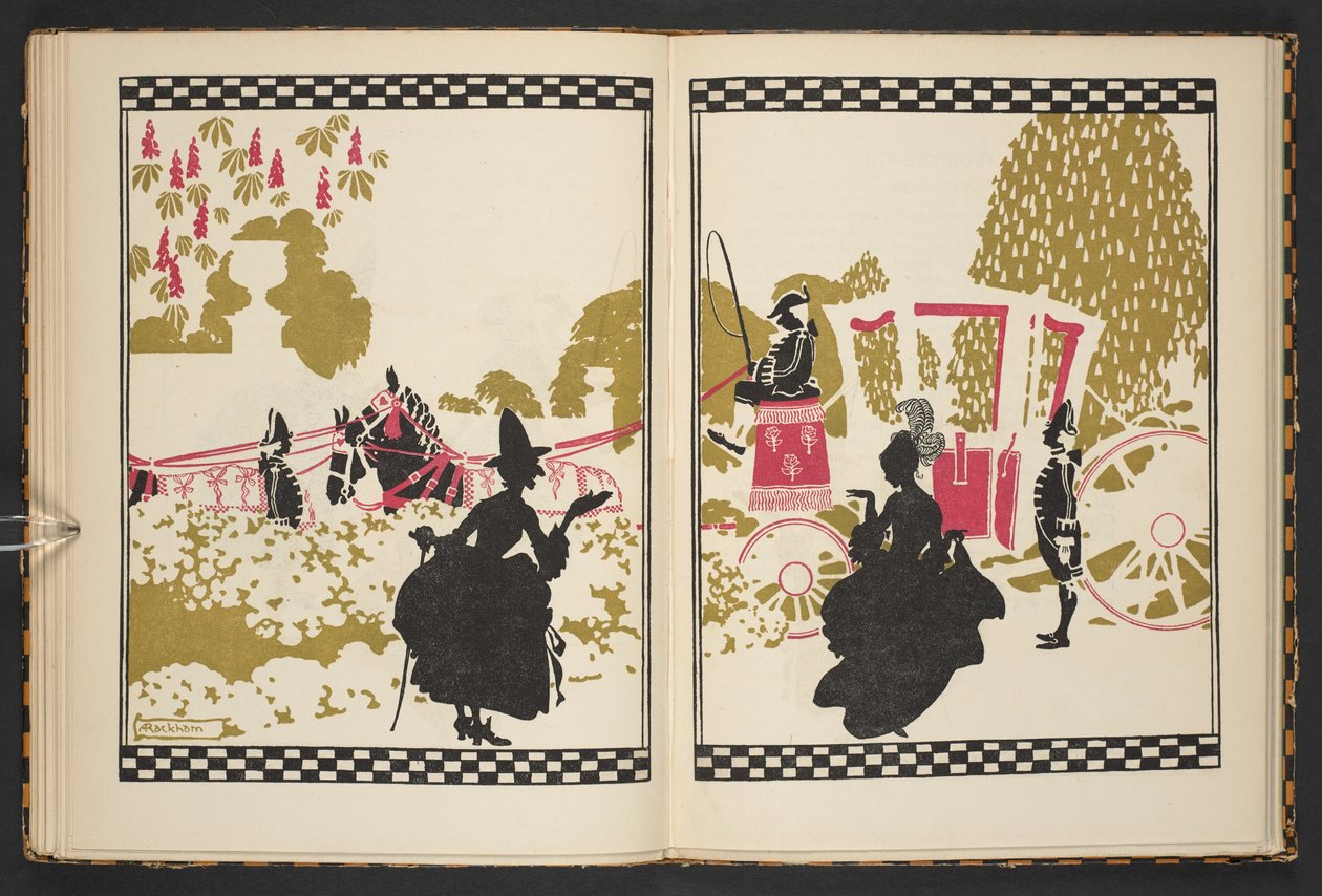 Askepott går til ballen, illustrasjon fra Askepott, gjenfortalt av C.S. Evans, og illustrert av Arthur Rackham av Arthur Rackham