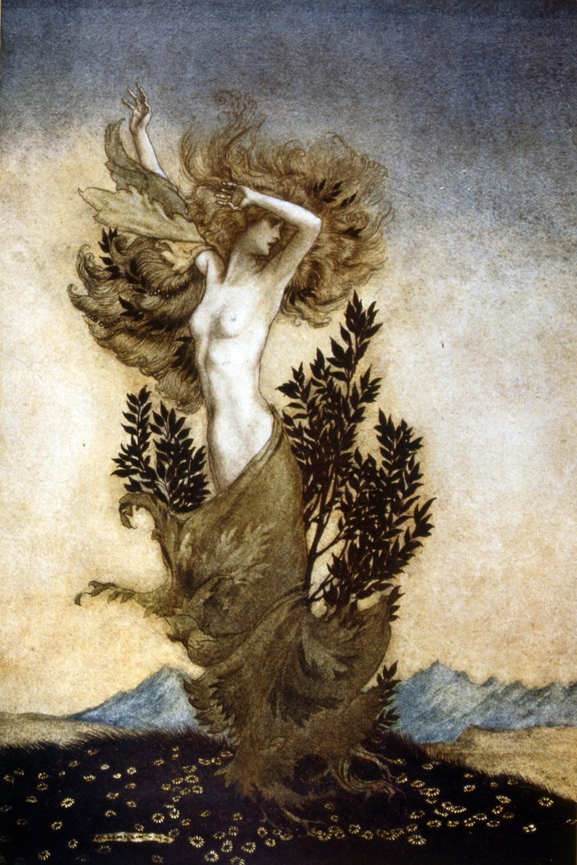 Comus, er en maske til ære for kyskhet av Arthur Rackham