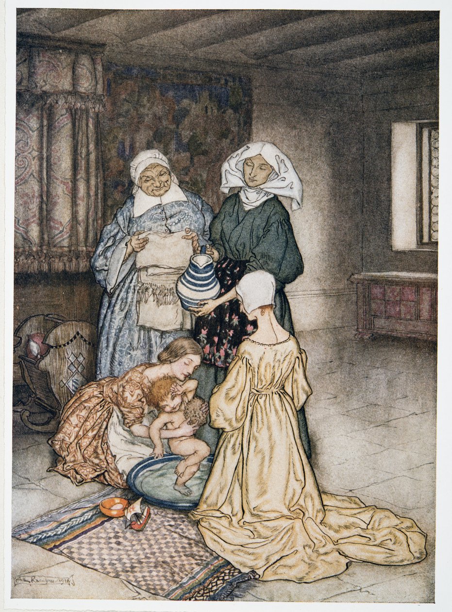 Hadde jeg ikke fire eller fem kvinner en som passet meg? illustrasjon fra William Shakespeares The Tempest, pub. 1926 av Arthur Rackham