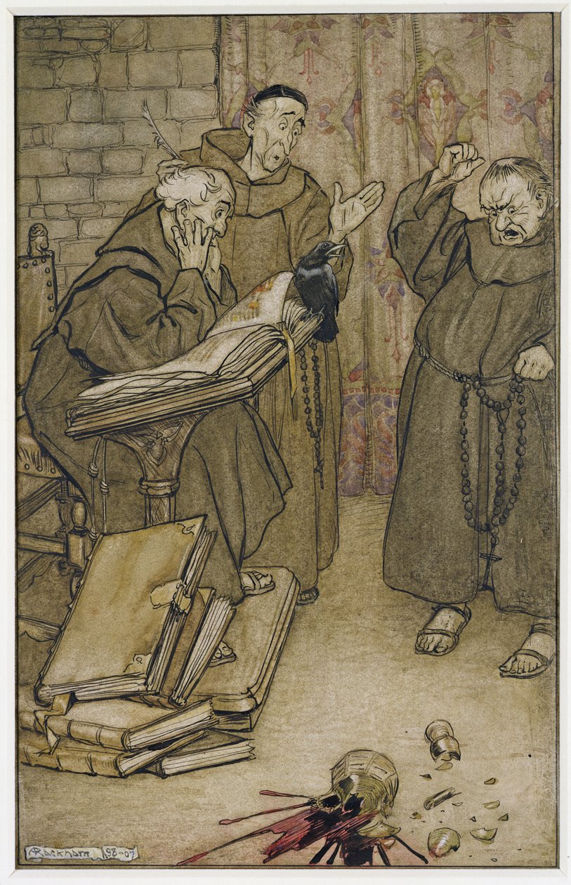 Hvis noen løy eller om noen sverget (penn og blekk og wc på papir) av Arthur Rackham