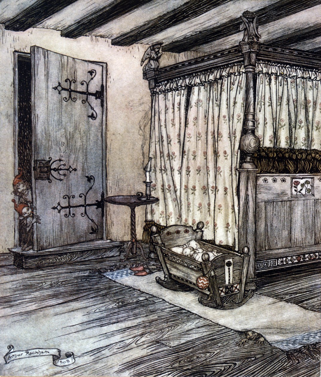 Illustrasjon av Arthur RACKHAM (1867-1939) for Drømmen om en sommernatt av William SHAKESPEARE av Arthur Rackham