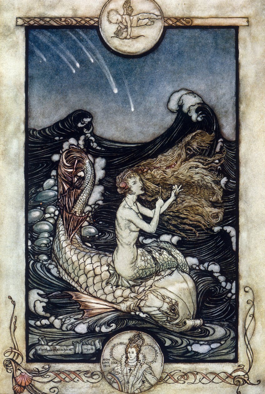 Illustrasjon av Arthur RACKHAM (1867-1939) for Drømmen om en sommernatt av William SHAKESPEARE av Arthur Rackham