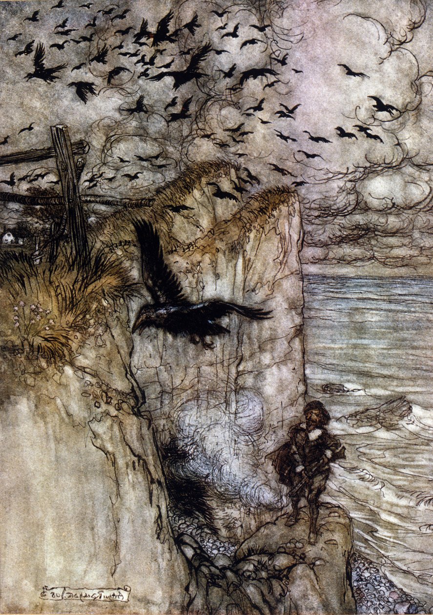 Illustrasjon av Arthur RACKHAM (1867-1939) for Drømmen om en sommernatt av William SHAKESPEARE av Arthur Rackham