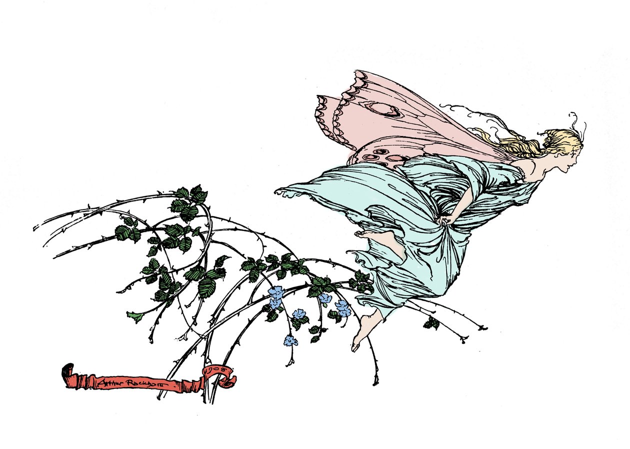 Illustrasjon for Drømmen om en sommernatt av William SHAKESPEARE av Arthur Rackham