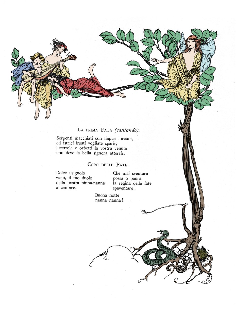 Illustrasjon for Drømmen om en sommernatt av William SHAKESPEARE av Arthur Rackham