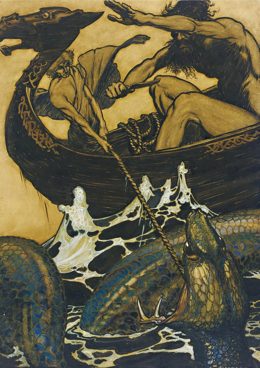 Illustrasjon for Edda av Arthur Rackham