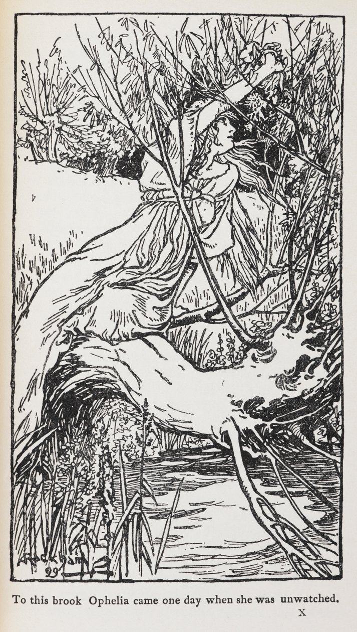 Illustrasjon fra Hamlet av Arthur Rackham