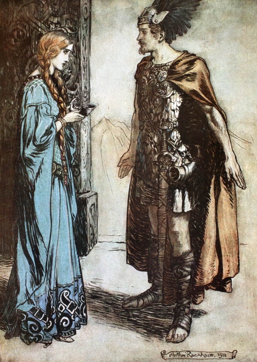 Illustrasjon fra Siegfried and the Twilight of the Gods, 1924. av Arthur Rackham