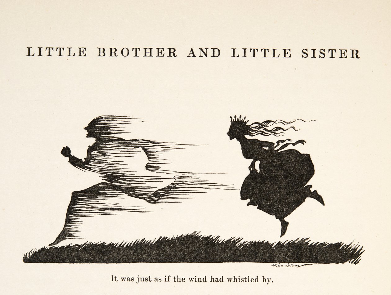Det var akkurat som om vinden hadde suste forbi, fra Little Brother & Little Sister and Other Tales av brødrene Grimm, pub.1917 (litho) av Arthur Rackham