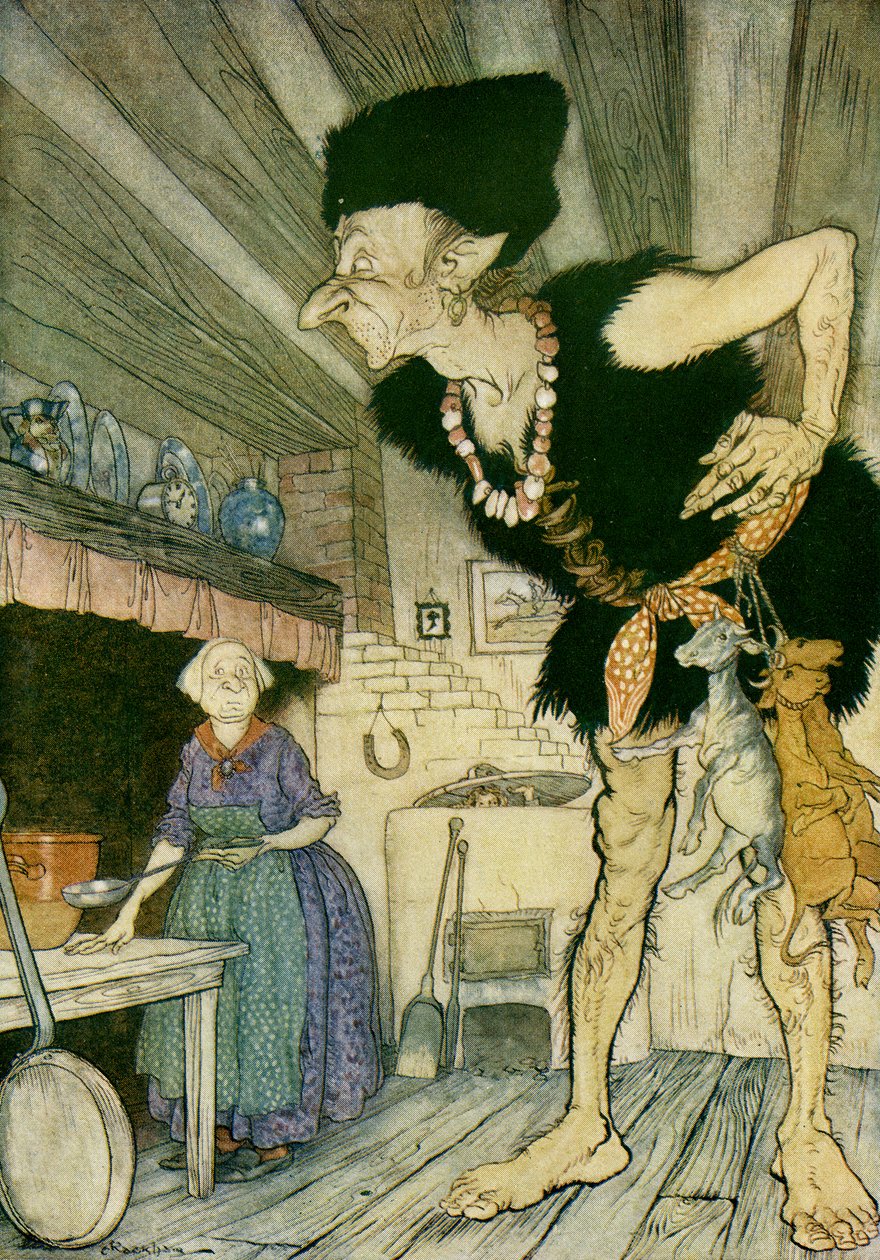 Jack og bønnestengelen av Arthur Rackham