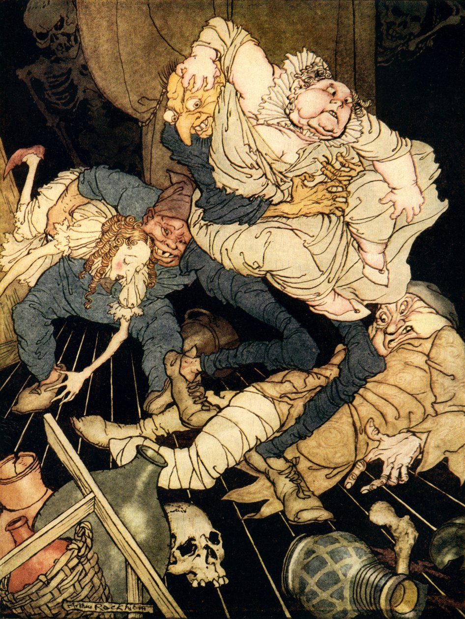 King Pest av Edgar Allan Poe av Arthur Rackham