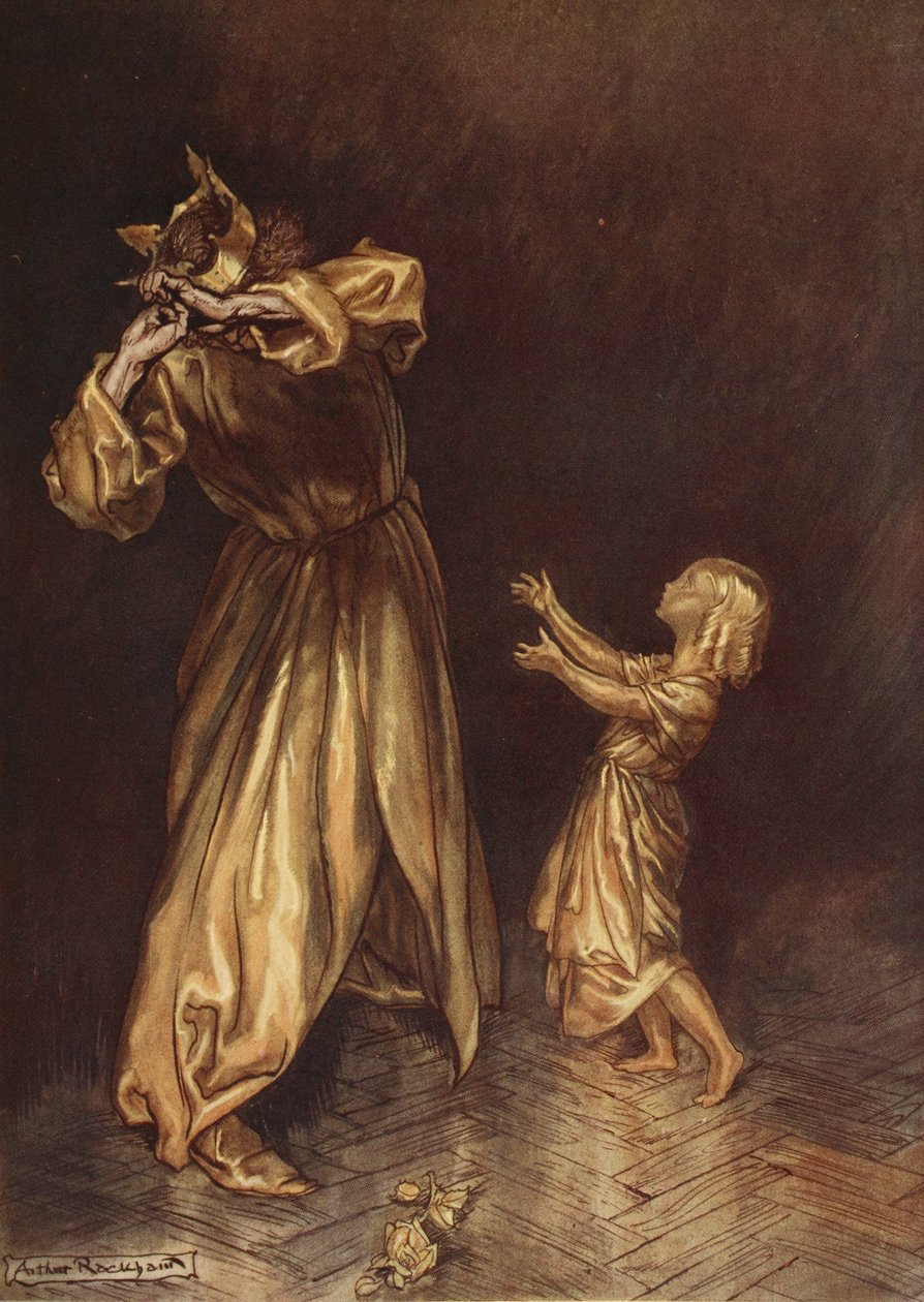 Little Marygold var en gyllen statue, illustrasjon fra 