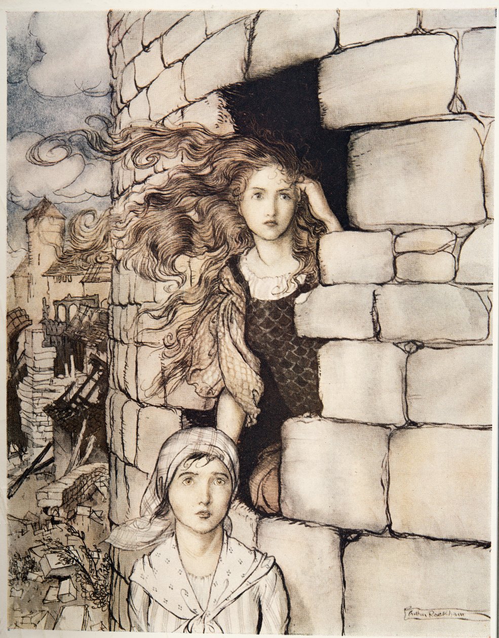 Maid Maleen, fra Little Brother & Little Sister and Other Tales by the Brothers Grimm, pub.1917 av Arthur Rackham