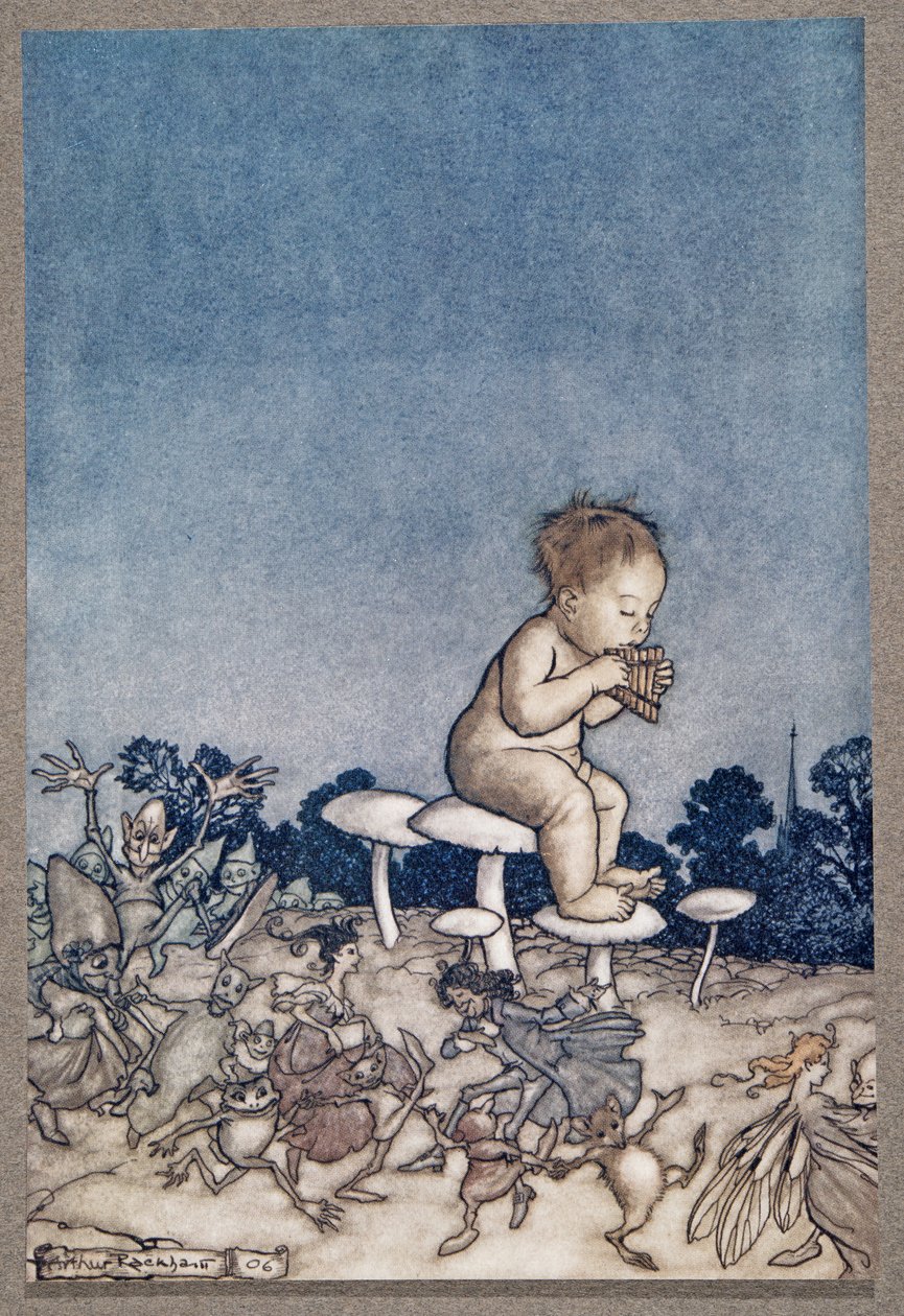 Peter Pan er fe-orkesteret, fra Peter Pan i Kensington Gardens av J M Barrie (1860 - 1937), pub. 1906 av Arthur Rackham