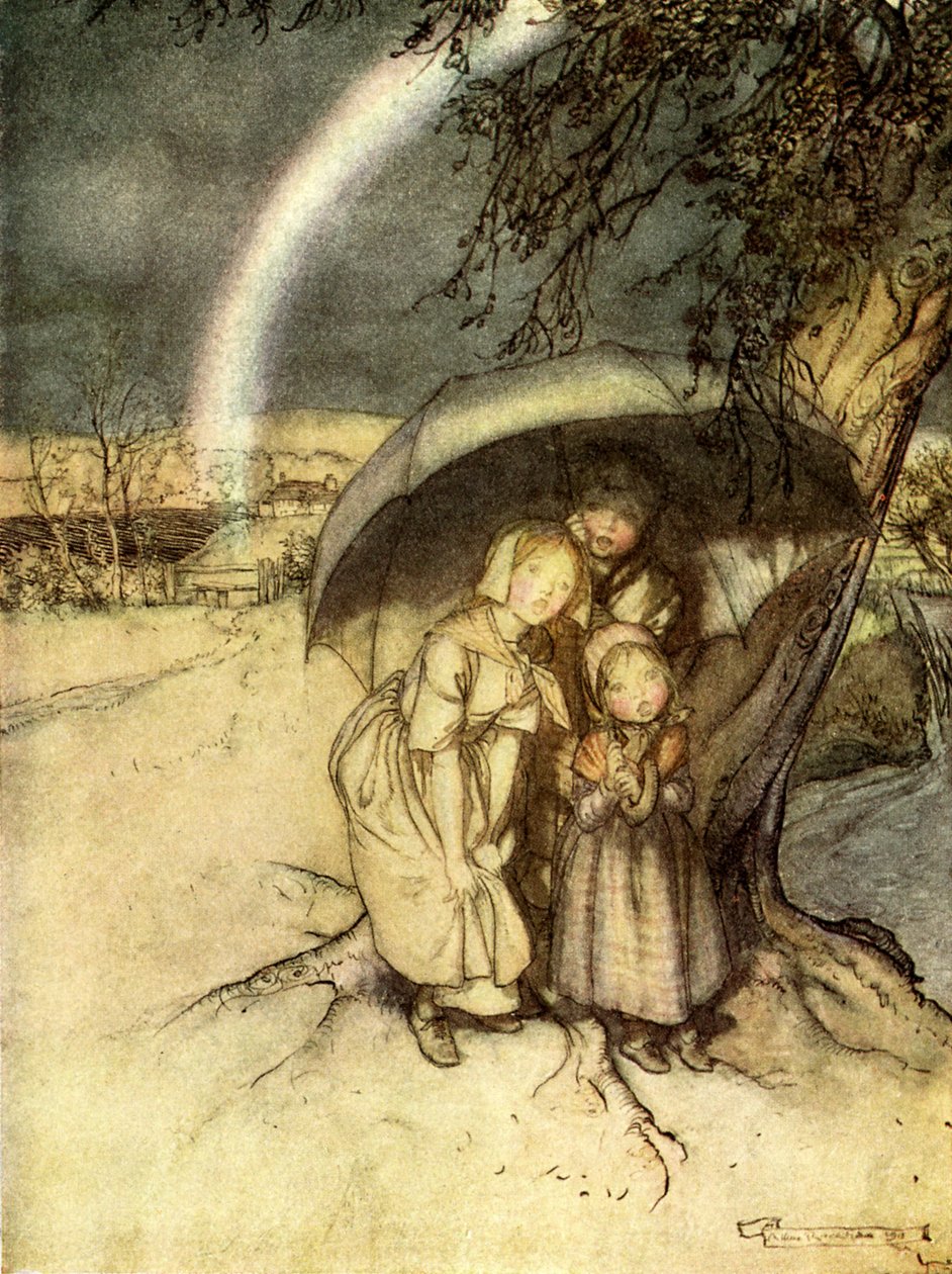Regn, regn gå til Spania av Arthur Rackham