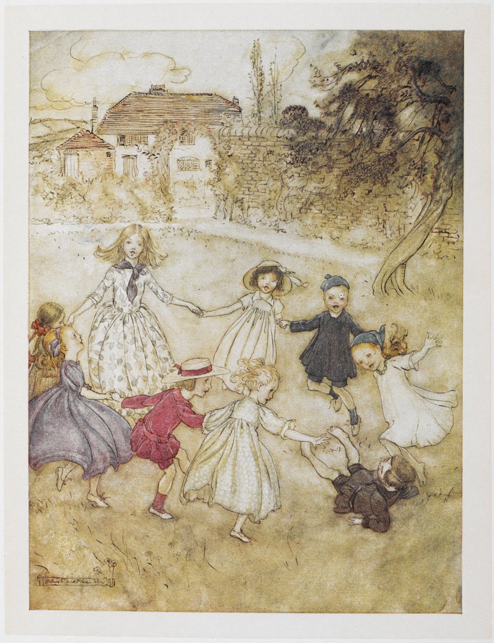 Ring-a-ring-a-roser av Arthur Rackham