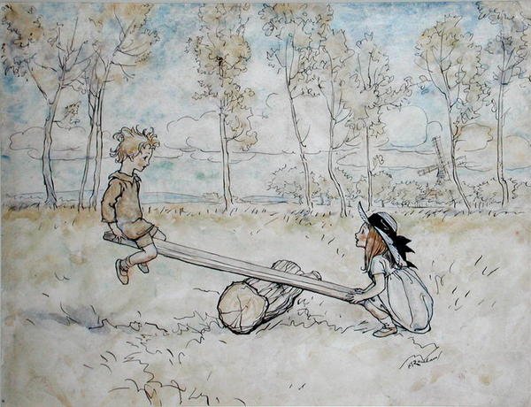 Se, Saw, Margery Daw av Arthur Rackham
