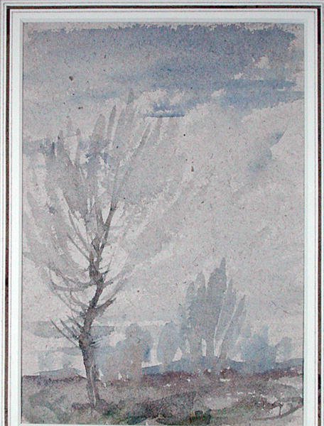 Studie av et tre (akvarell på papir) av Arthur Rackham