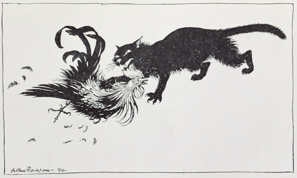 The Cat and the Cock, illustrasjon fra 