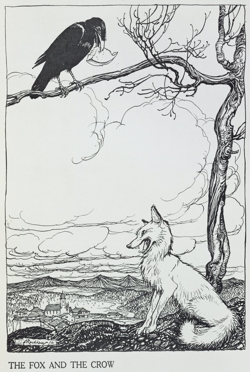 The Fox and the Crow, illustrasjon fra 