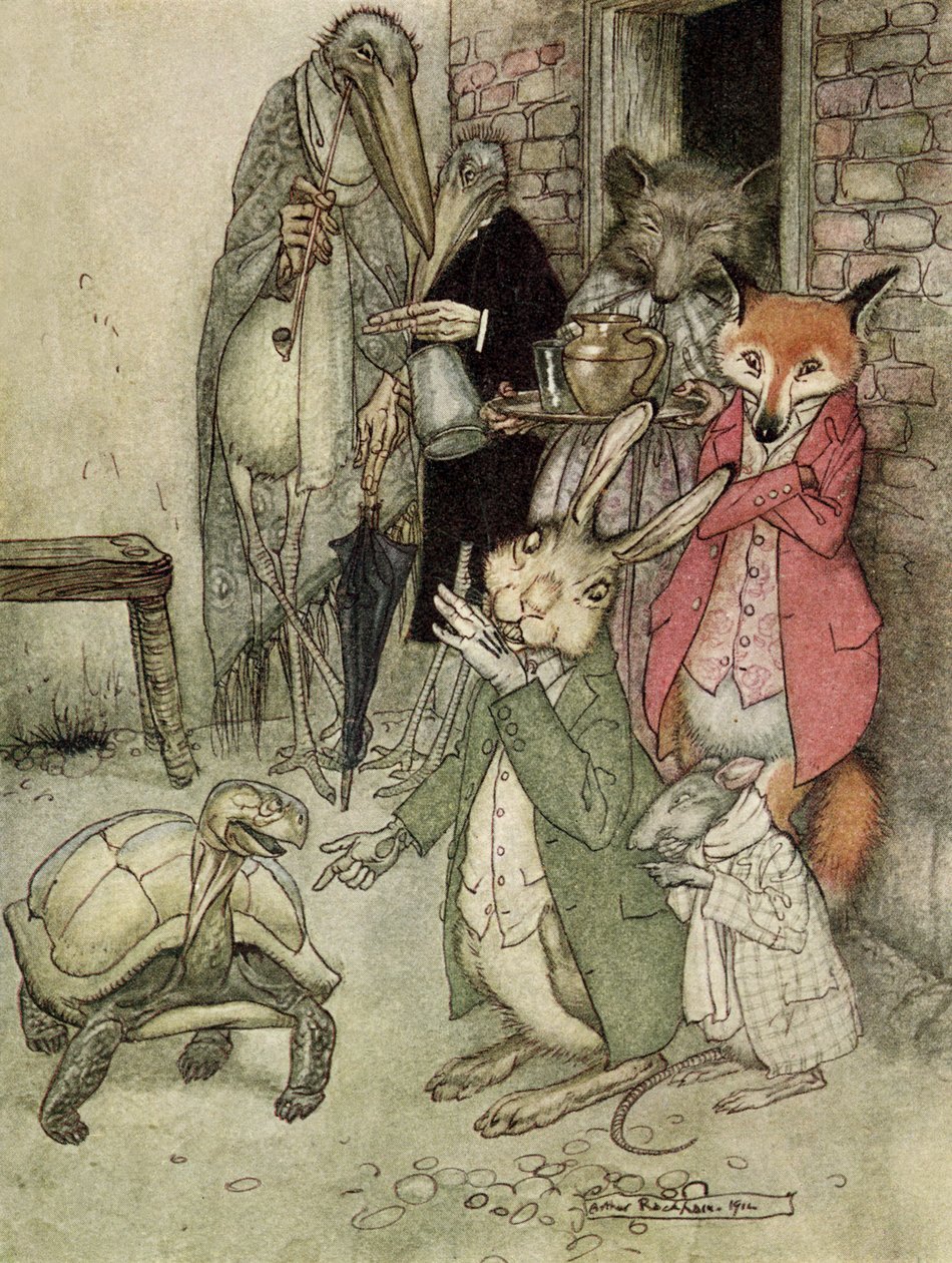 Haren og skilpadden av Arthur Rackham