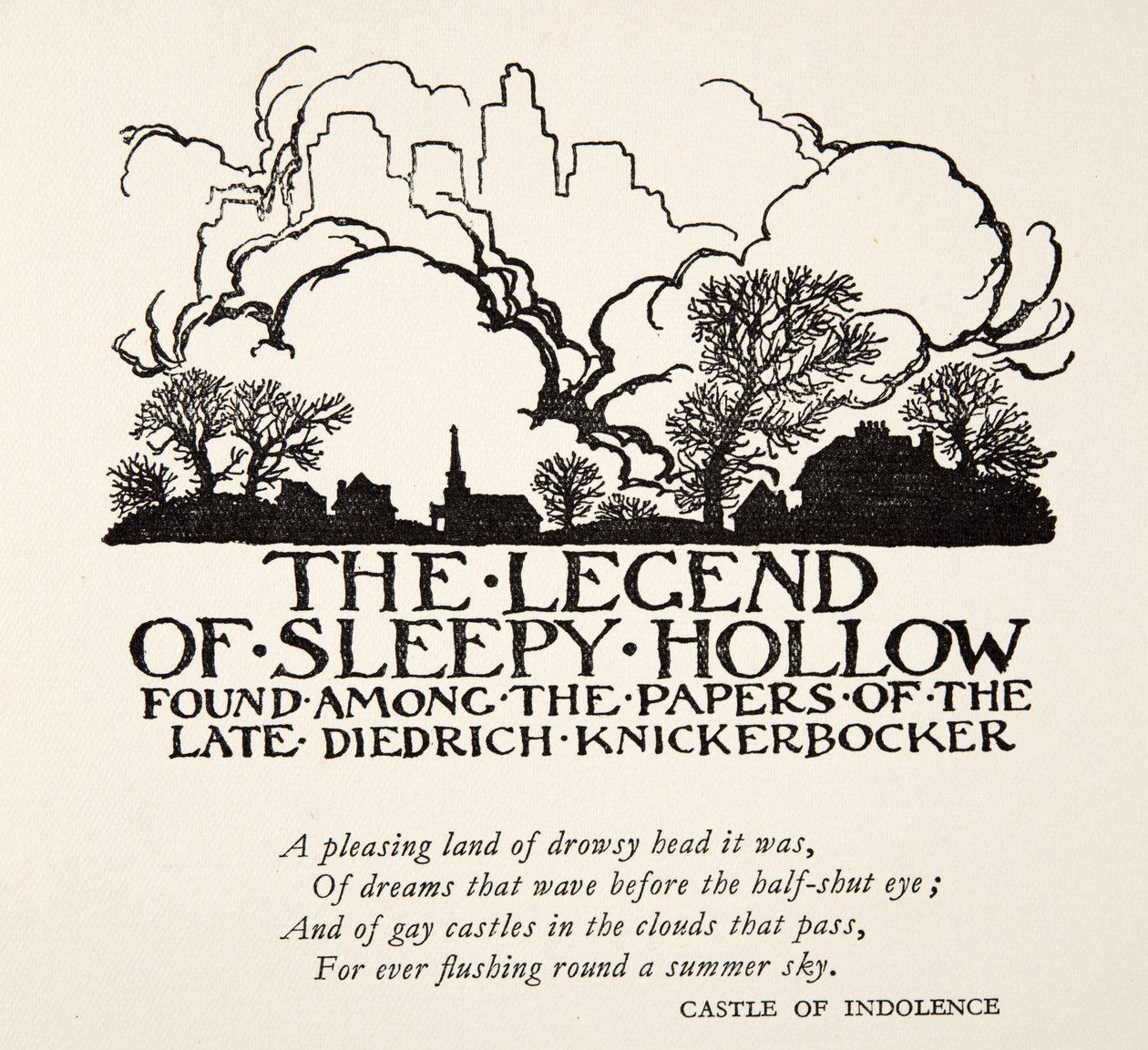 The Legend of Sleepy Hollow, fra The Legend of Sleepy Hollow av Washington Irving (1783 - 1859), pub. 1928 av Arthur Rackham