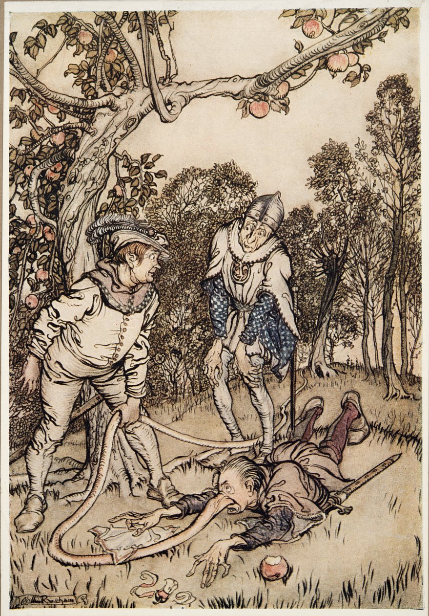 The Nose Tree, fra Little Brother & Little Sister and Other Tales av brødrene Grimm, pub.1917 av Arthur Rackham