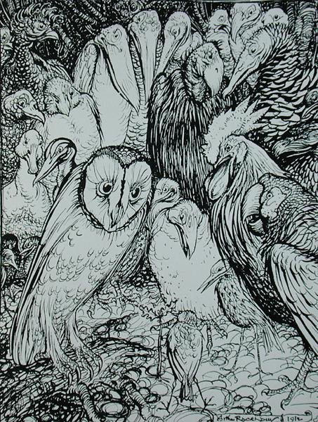 The Owl and the Birds, illustrasjon fra 