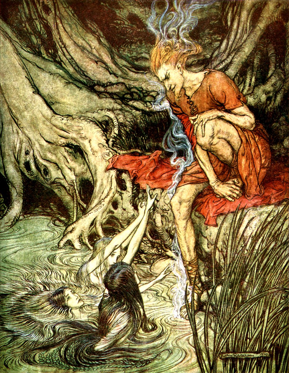 Rhinegold Das Rheingold av Arthur Rackham