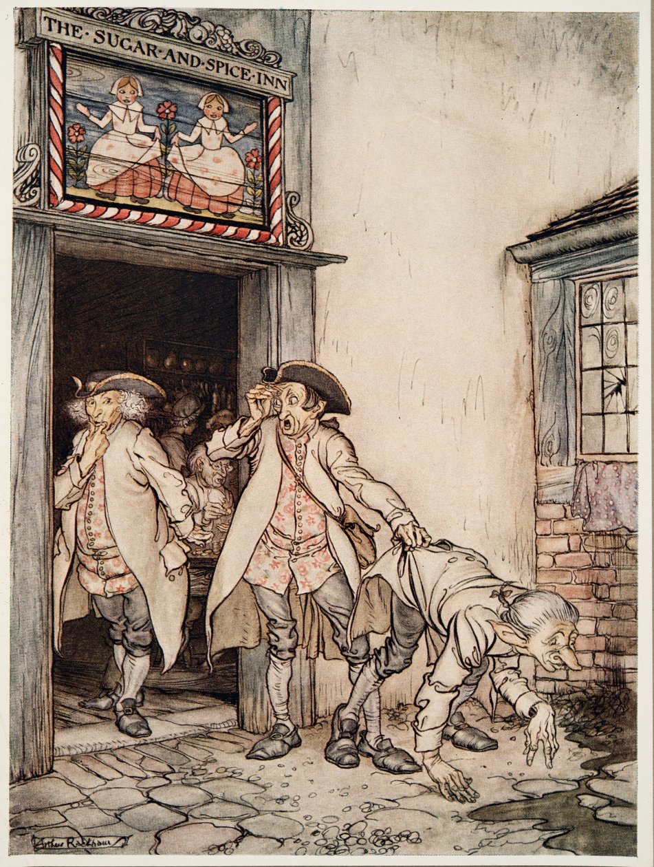 The Three Army Surgeons, fra Little Brother & Little Sister and Other Tales av brødrene Grimm, pub.1917 av Arthur Rackham