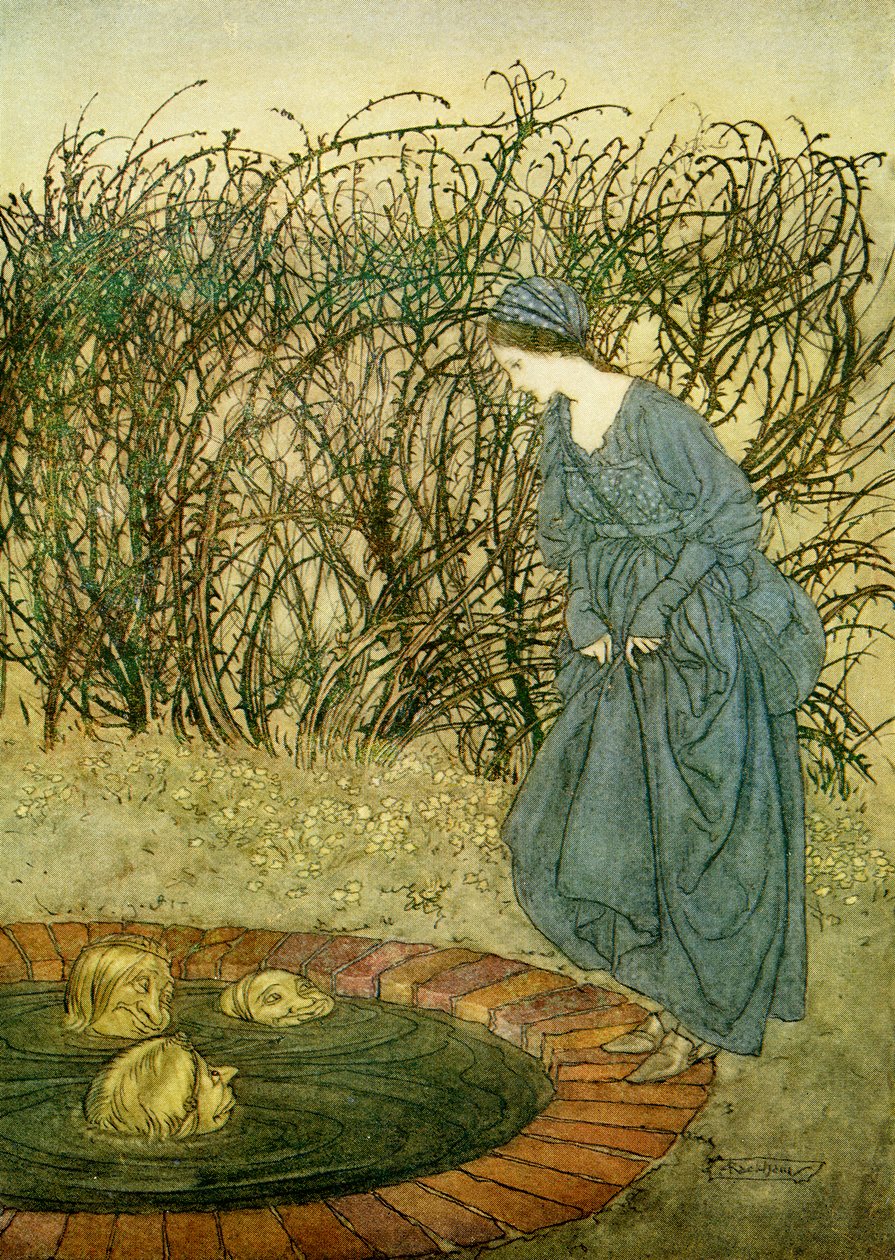 Brønnens tre hoder av Arthur Rackham