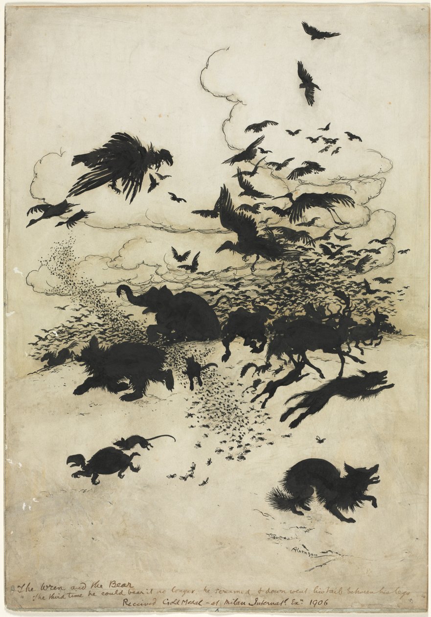 Wren og bjørnen av Arthur Rackham