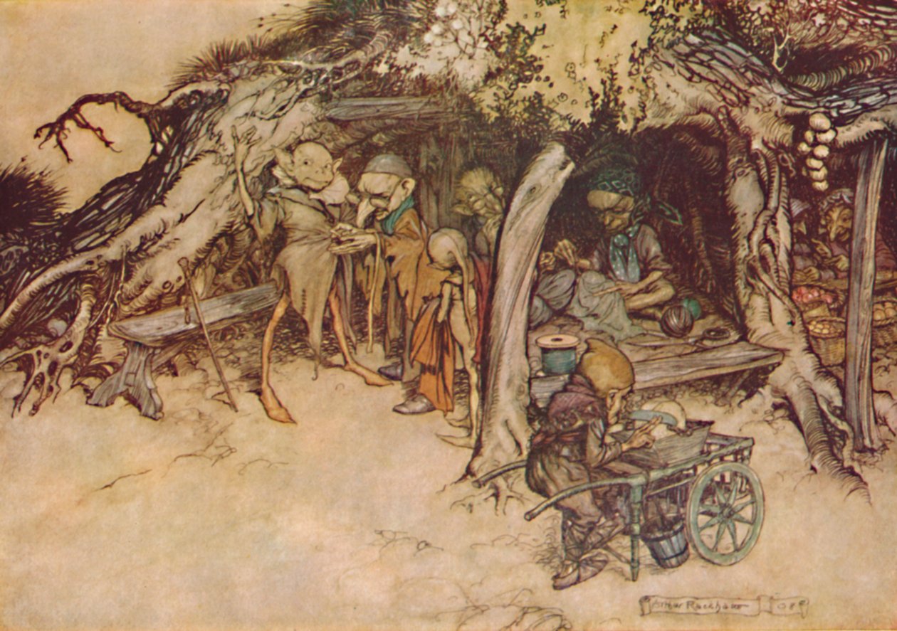 To Make My Small Alves Coats, 1908, 1923 av Arthur Rackham