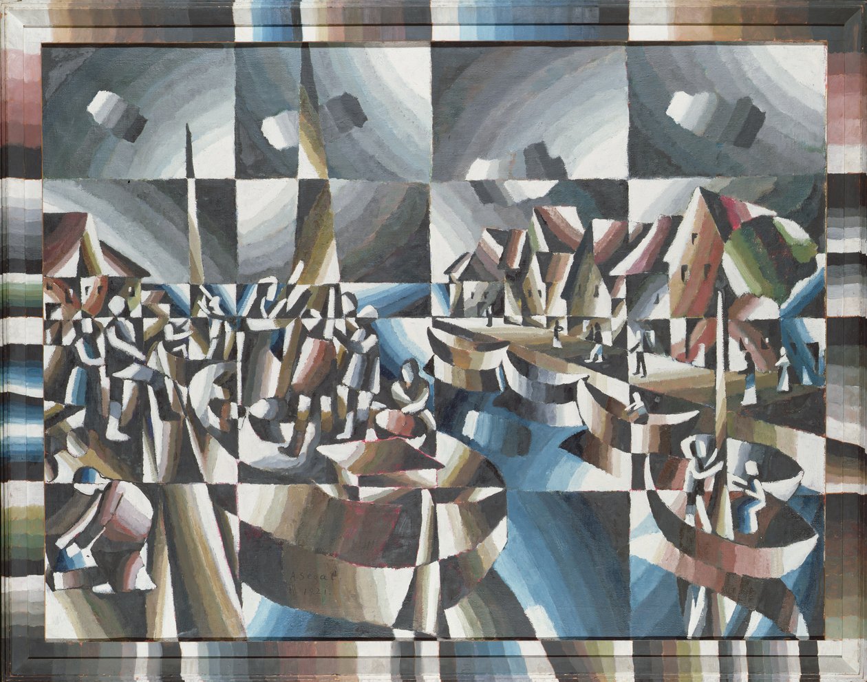 Havnebilde, 1921 av Arthur Segal