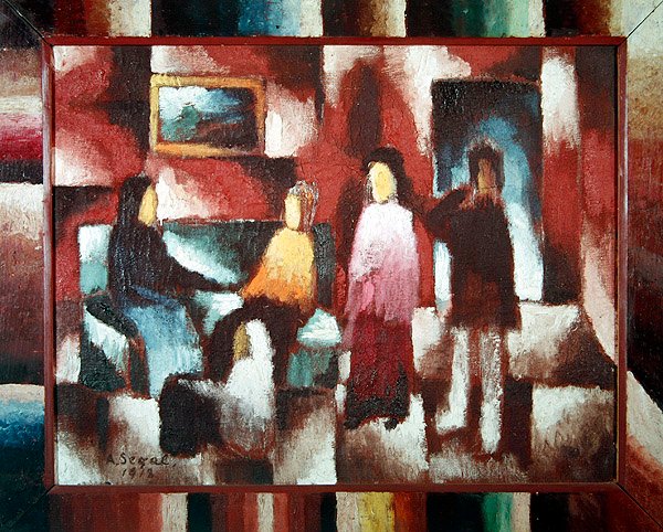Interiør, 1918 av Arthur Segal