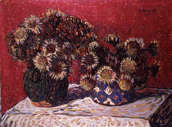 To vaser med blomster av Arthur Segal