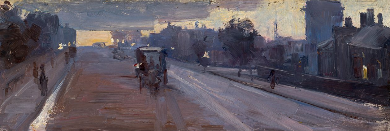 Hoddle St., 22.00 av Arthur Streeton