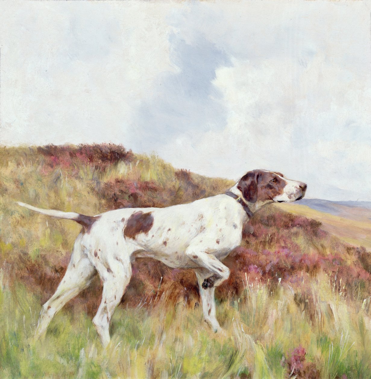 En peker (olje om bord) av Arthur Wardle