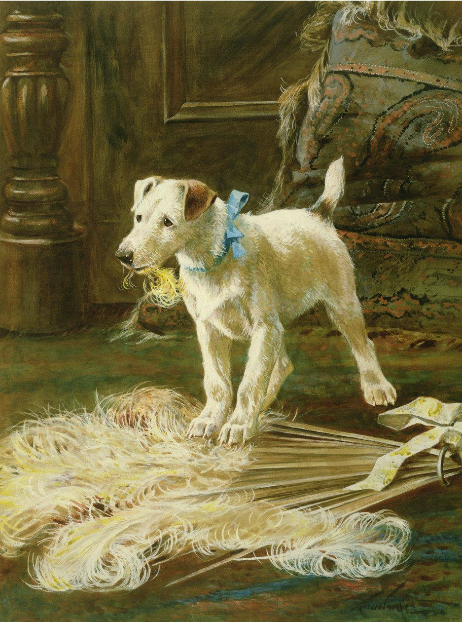 Mischief (olje på lerret) av Arthur Wardle