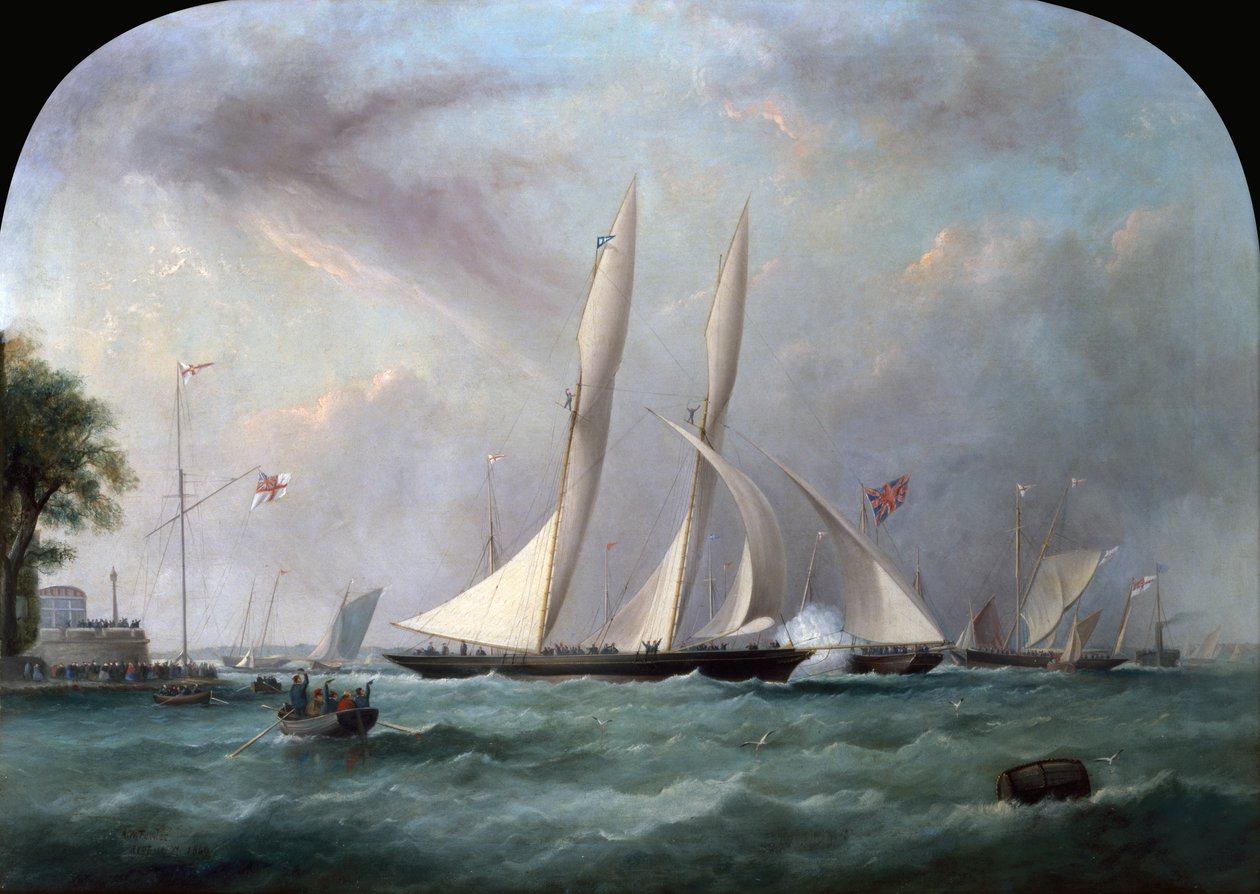 "Cambria" vinner på Cowes av Arthur Wellington Fowles