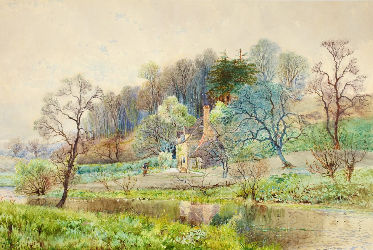 A Forest Farm, Horsham, Sussex, ca. 1880-1900 av Arthur Willett