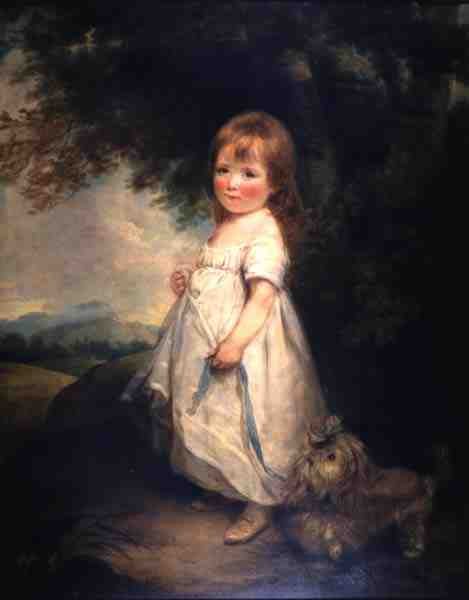 Frøken Anderson med hunden sin, ca. 1810 av Arthur William Devis