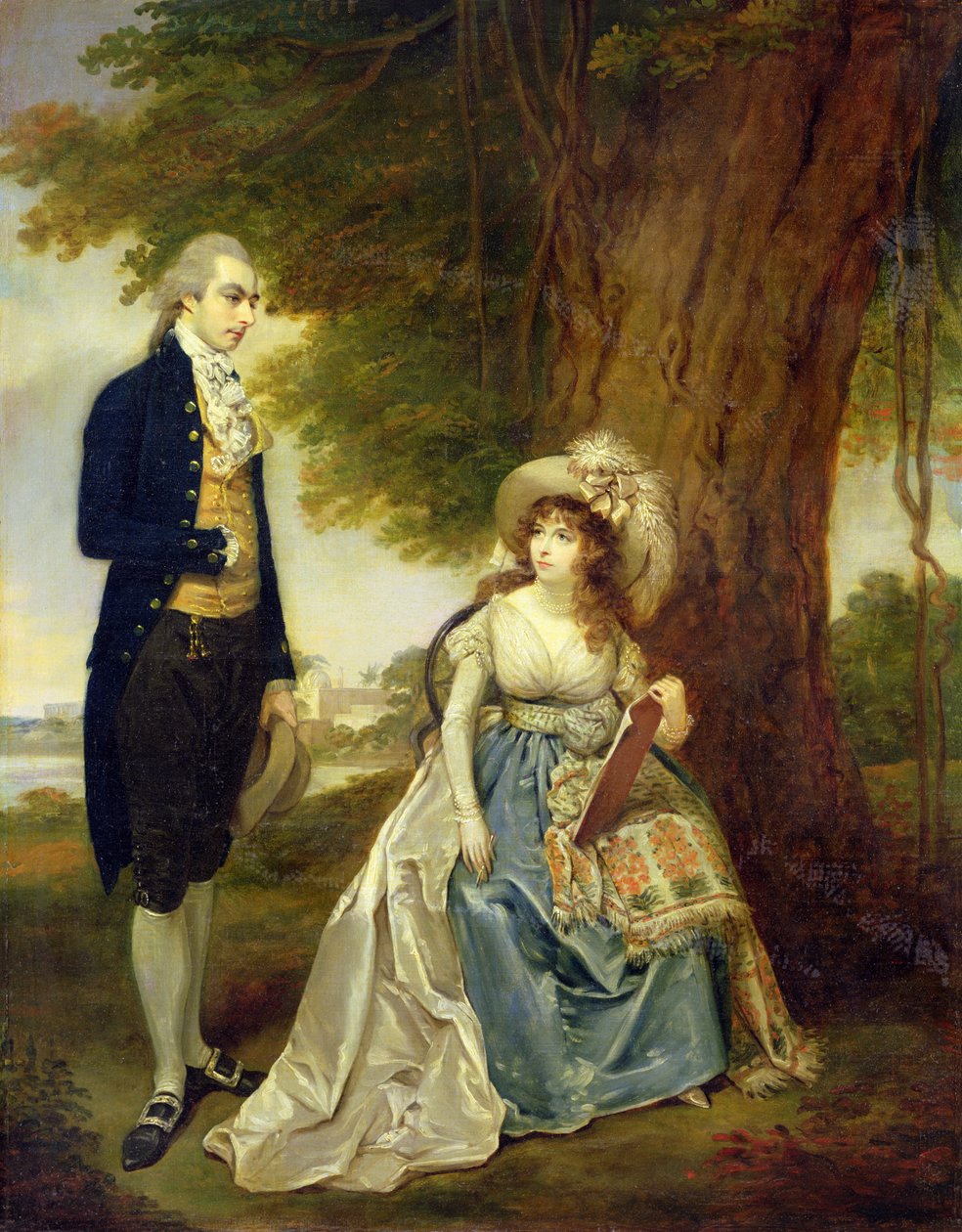 Mr and Mrs Fraser, ca. 1785-90 (olje på lerret) av Arthur William Devis