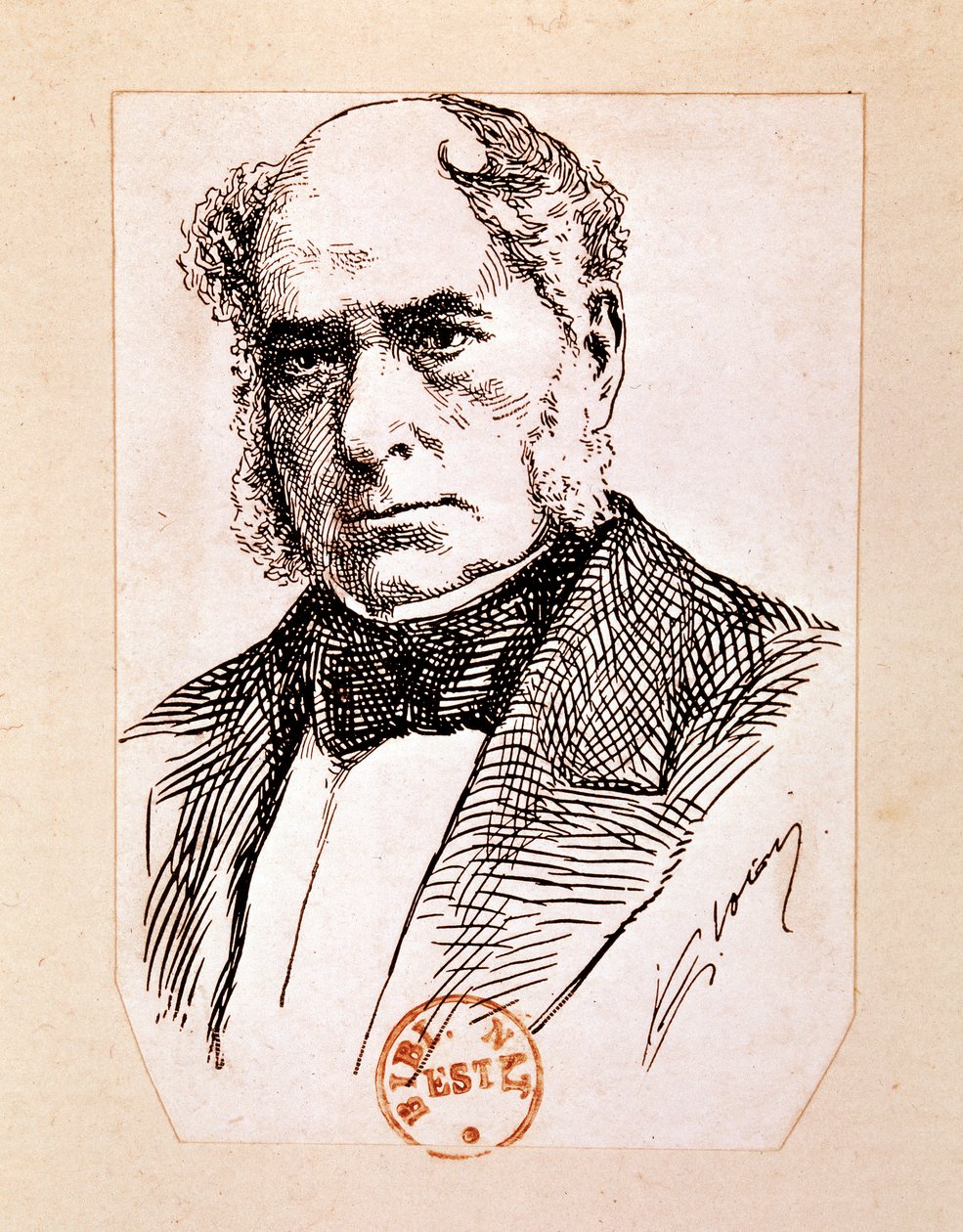 BESSEMER Sir Henry, engelsk oppfinner og ingeniør (tegning) av Artist Unknown