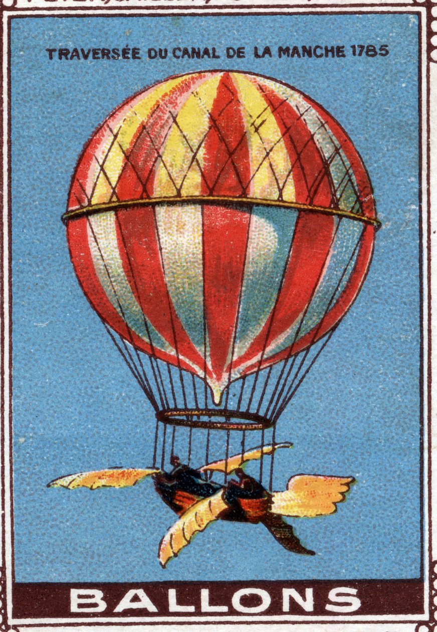 Ballong under kryssingen av Kanalkanalen av Artist Unknown