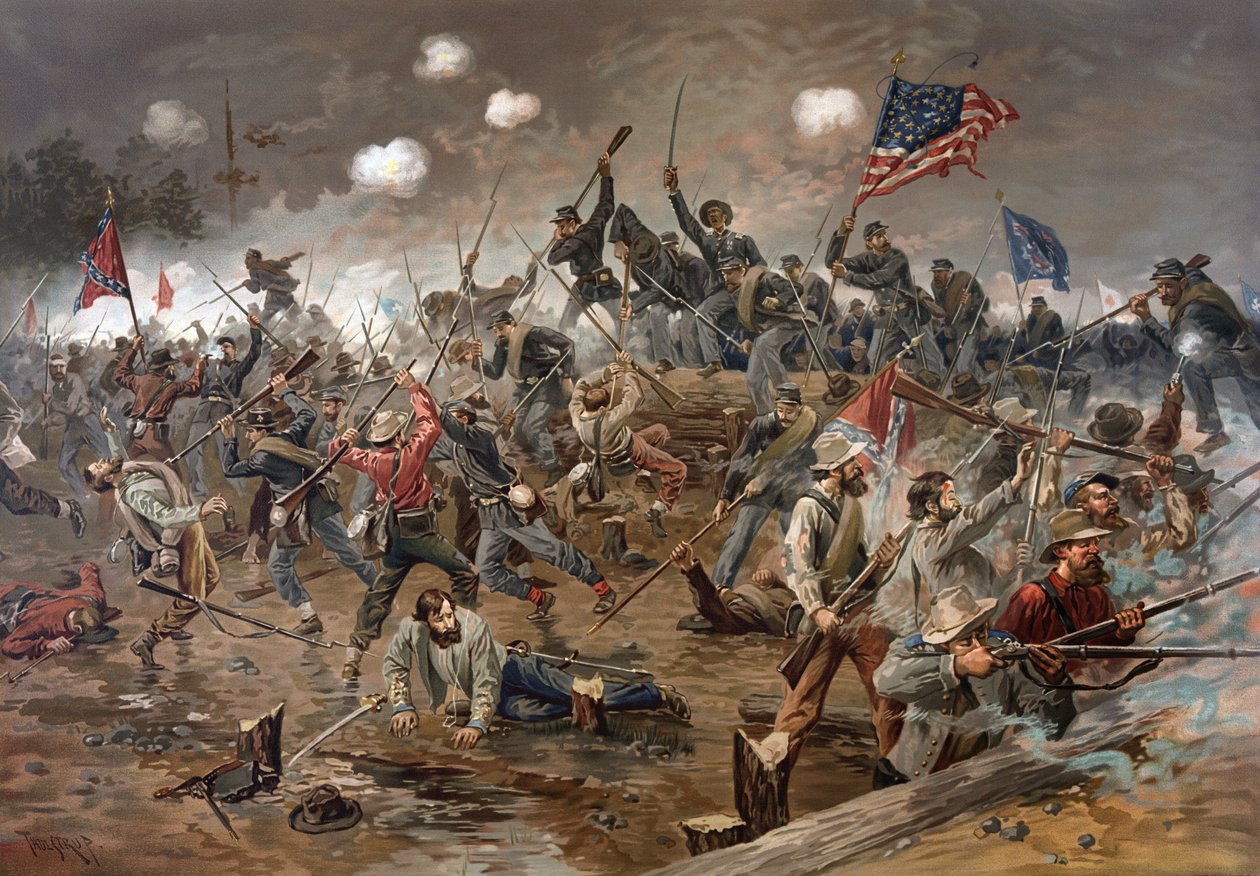 Slaget ved Spotsylvania Court House, Virginia, amerikansk borgerkrig av Artist Unknown