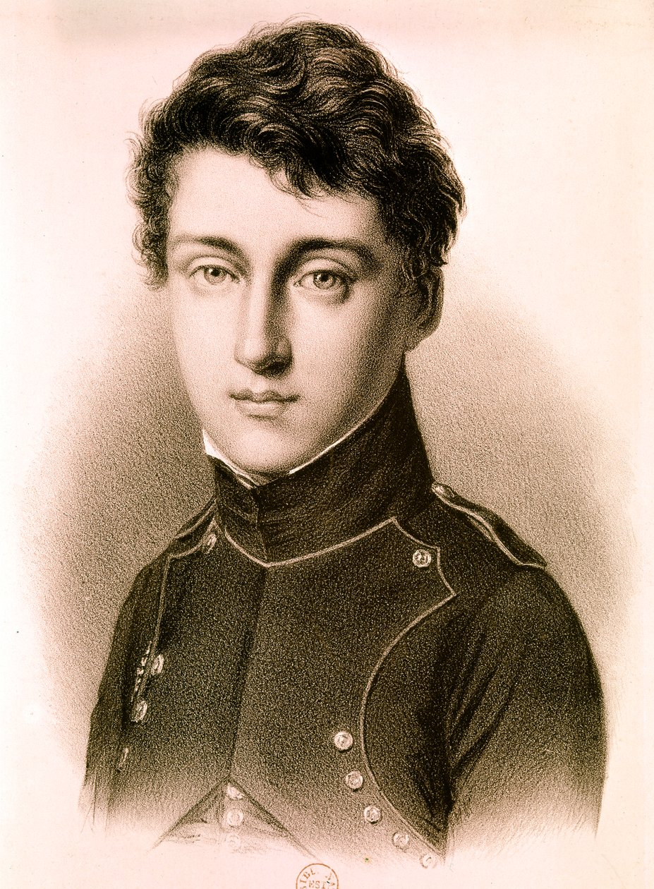 CARNOT Sadi Nicolas Léonard, fransk maskiningeniør, fysiker: Portrett i en alder av 17 år (etsing) av Artist Unknown