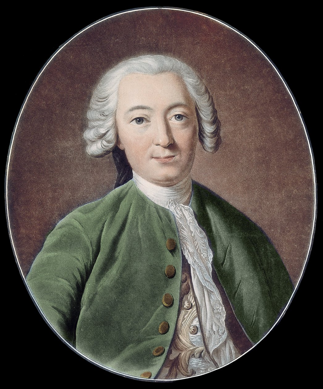 CLAUDE ADRIEN HELVETIUS. Engelsk filosof (gravering) av Artist Unknown